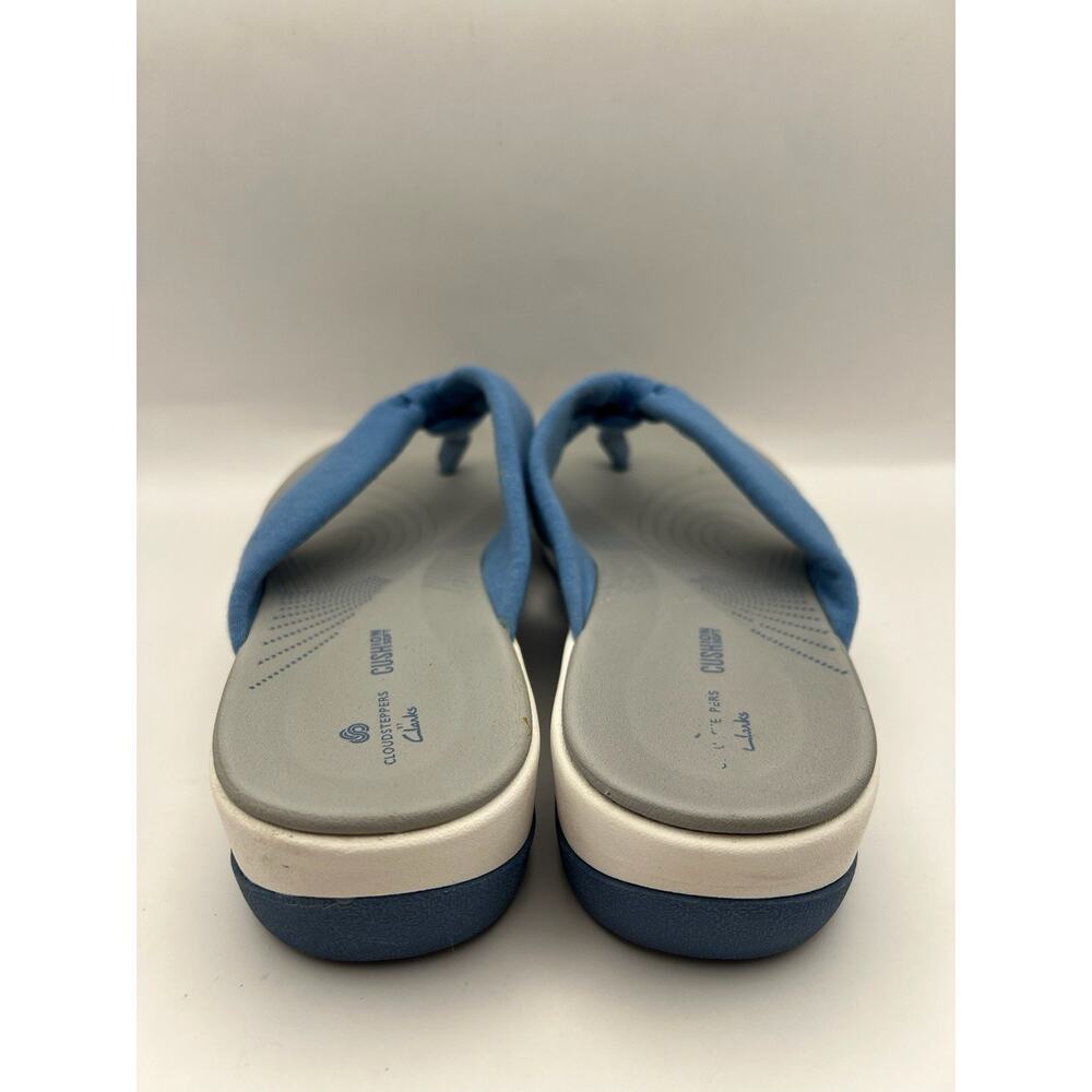 Clarks Arla Glison Blue Flip Flops Women Size 7 - Picture 3 of 9